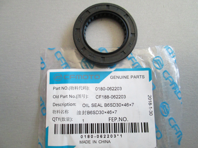 Motor - Gufero 30x46x7 mm pro Cfmoto Gladiator UTV530, UTV630, RX510, RX530, X5, X6, Z6, OEM 0180-062203 CF188-062203