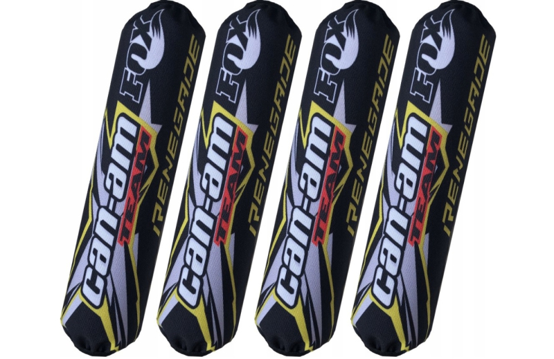 Podvozek tlumiče - Kryty, návleky tlumičů pro Can-am Renegade černé - žluté tlumiče Fox