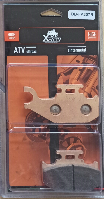 Brzdy - Brzdové destičky pro Can-Am Renegade Outlander 400 500 650 800 06-11, FA307R DB2400, OEM 705600350