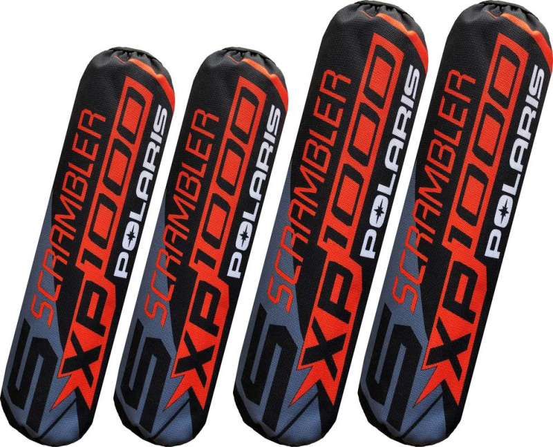 Podvozek tlumiče - Kryty, návleky tlumičů pro Polaris Scrambler S 1000 černé červené