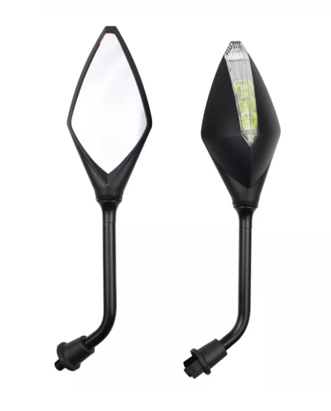 Zrcátka páčky řídítka - Zrcátka se směrovými světly, černá, závit M10