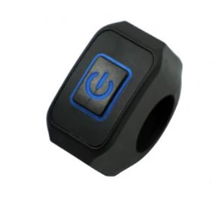 Elektro díly - Spínač 100% vodotěsný, modré podsvícení