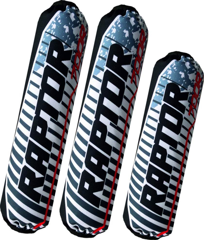 Podvozek tlumiče - Kryty tlumičů Yamaha Raptor 700, bílo-černé, model 2022