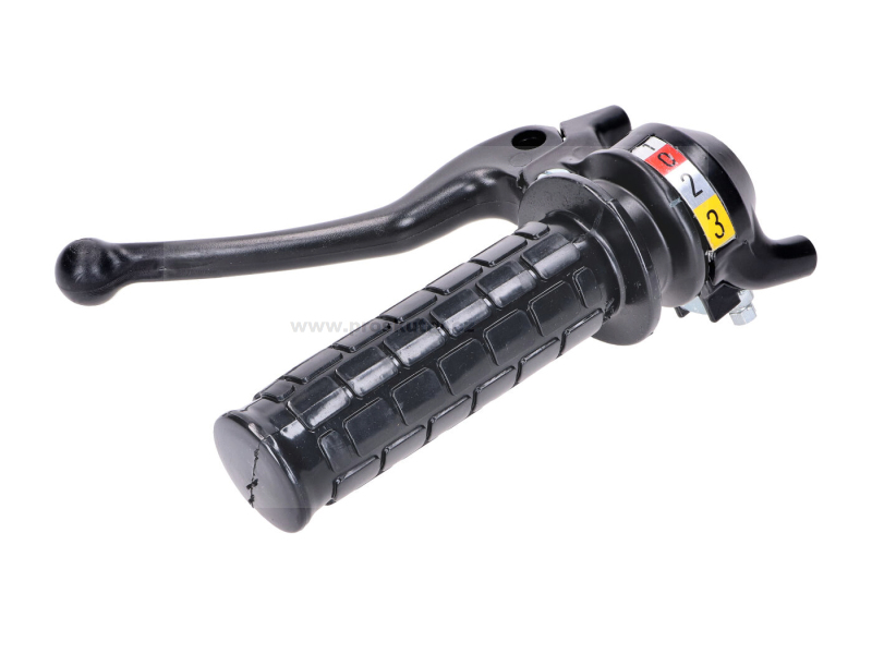 Zrcátka páčky řídítka - Řadicí páka, 3 rychlosti, černá plastová, pro Kreidler, Flory