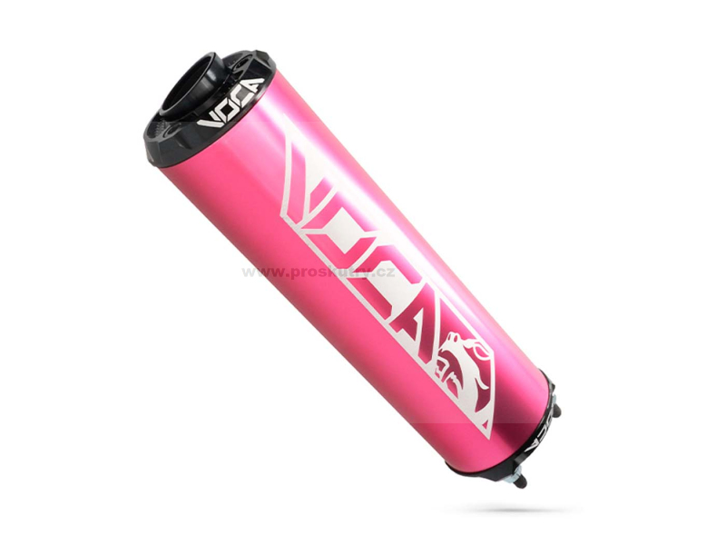 Výfuk - Zadní tlumič VOCA Alu růžový - CNC koncovka černá