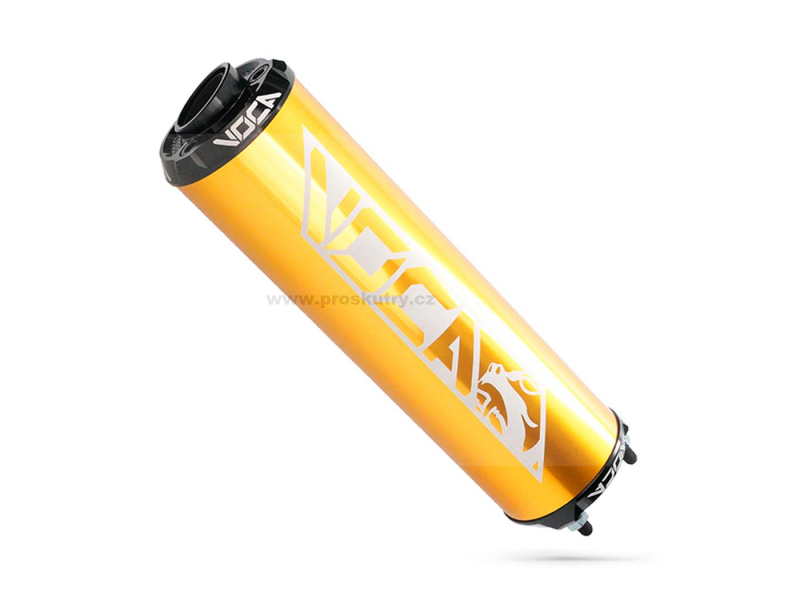 Výfuk - Zadní tlumič VOCA Alu gold - CNC koncovka černá