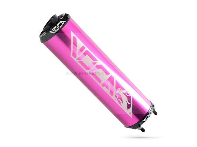 Výfuk - Zadní tlumič VOCA Alu fialový - CNC koncovka černá