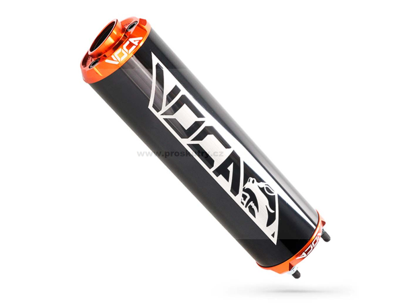 Výfuk - Zadní tlumič VOCA Carbon - CNC koncovka oranžová
