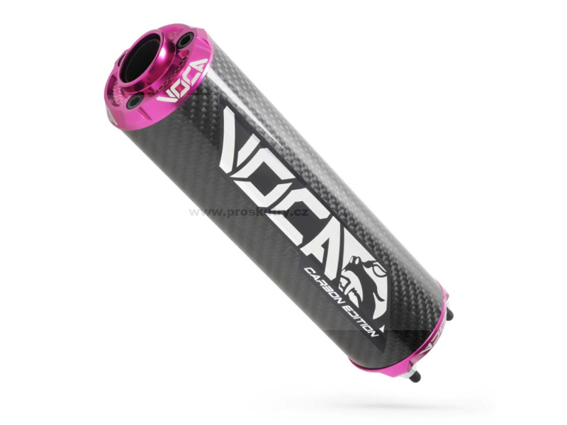 Výfuk - Zadní tlumič VOCA Carbon - CNC koncovka růžová