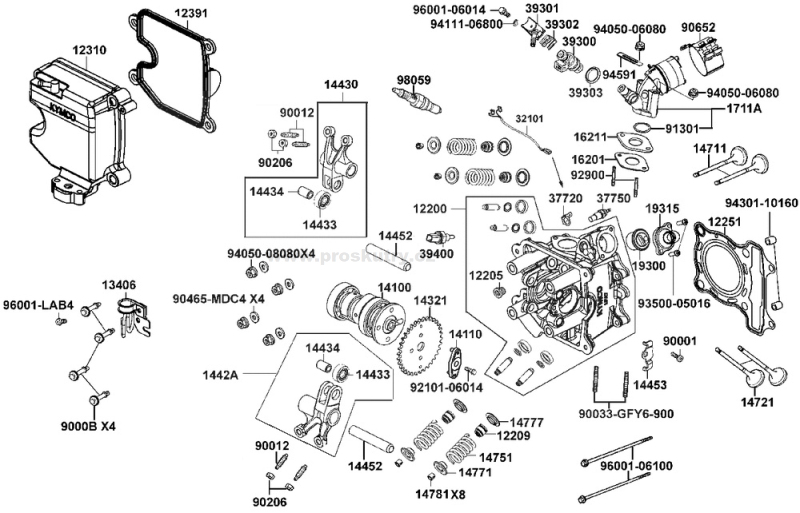 Motor - Těsnění pod hlavu Kymco Downtown 125cc 12251-LFA7-E00