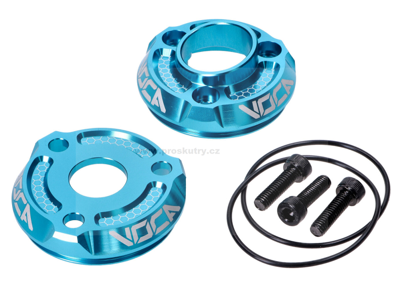 Výfuk - Krytka zadního tlumiče výfuku Voca Racing tyrkysová