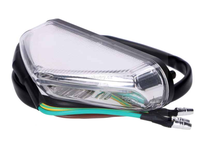 Elektro díly - Zadní světlo LED čiré sklo 82x22mm univerzální