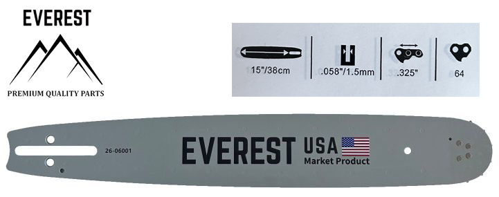 Zahradní technika - VODÍCÍ LIŠTA 15".325 1,5mm 64ogn. EVEREST