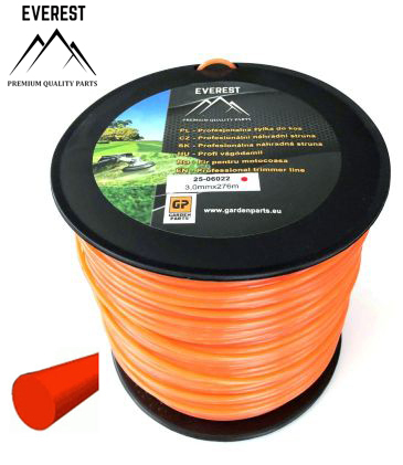 Zahradní technika - Náhradní struna - kulatá 3,0mm 276M EVEREST