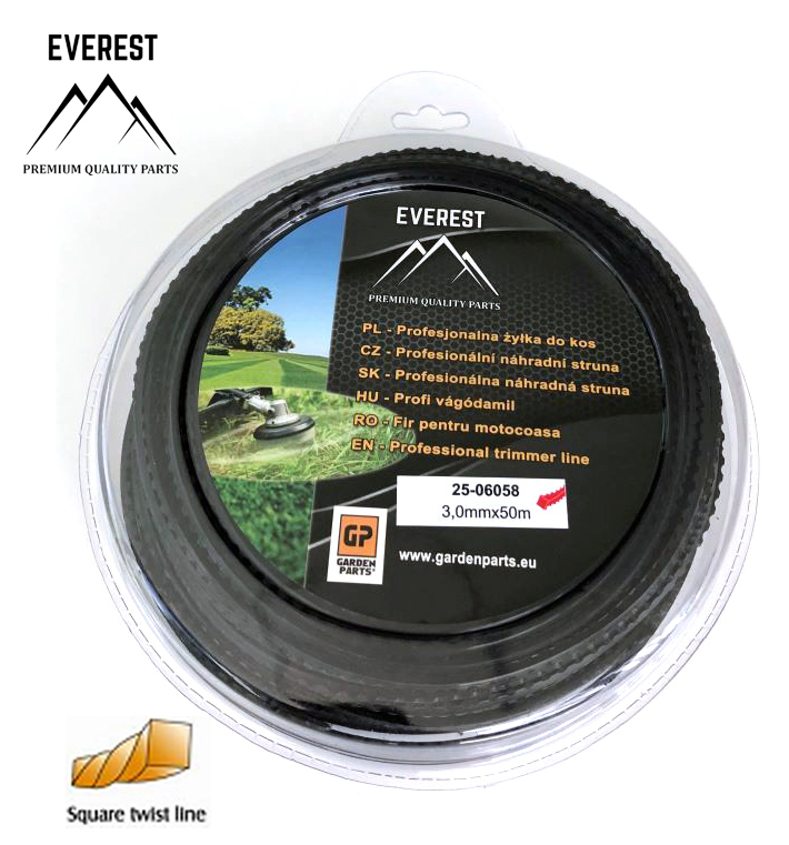 Zahradní technika - Náhradní struna - SAW LINE 3,0mm 50m EVEREST