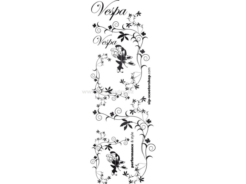 Příslušenství a nářadí - Sada samolepek SIP "Květina" pro Vespu