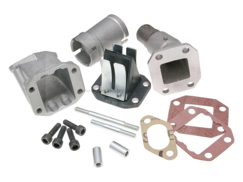 Motor - Sací potrubí Polini membránové 19/25,5 mm pro Vespa 50 PK, XL, 125 PK, XL s karburátorem CP