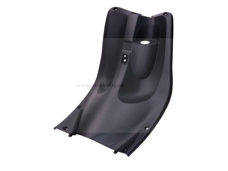 Podvozek tlumiče - Černý kryt nohou,předkolení plast pro MBK Ovetto, Yamaha Neos 1997-2007