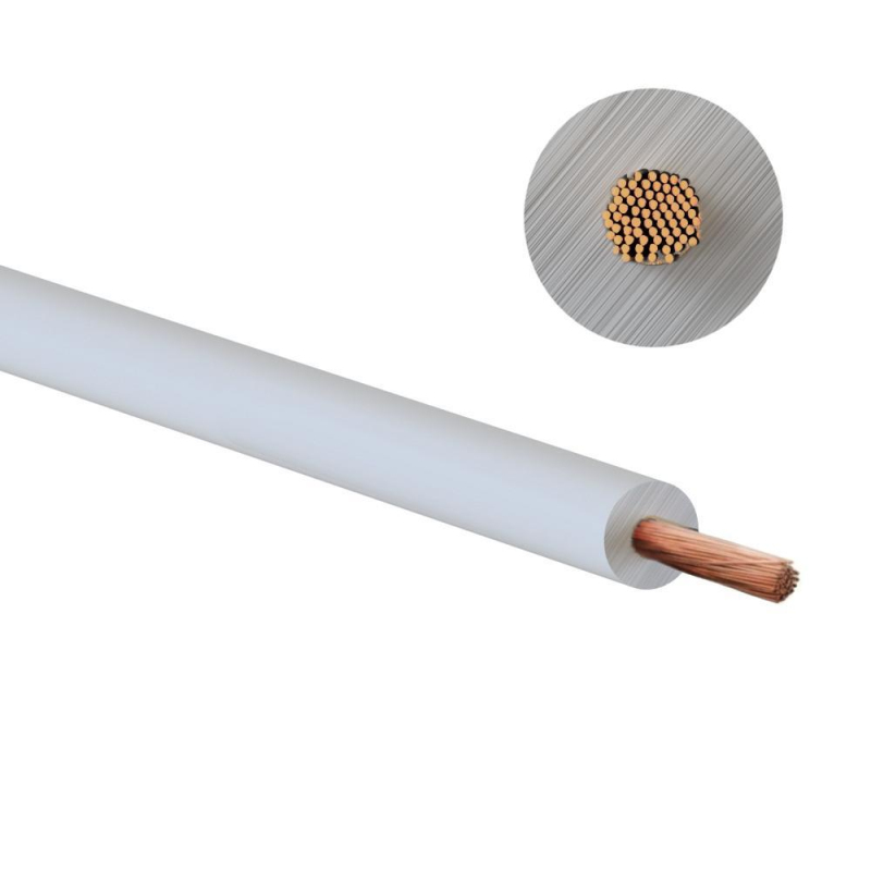 Elektro díly - Kabel,vodič bílý, průřez 1mm2 (cena za 1m)