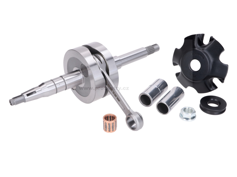 Motor - Kliková hřídel Malossi MHR Team RHQ, ojnice = 90 mm, zdvih = 44 mm, KB = 13 mm, pro Aprillia, Yamaha, MBK, Beta Minarelli, horizontální LC