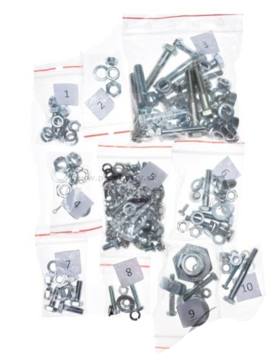 Podvozek tlumiče - Sada šroubů pro Jawa 50 Pionýr typ 20