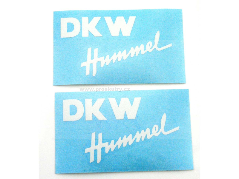 Příslušenství a nářadí - Sada samolepek DKW Hummel MOGA 2 kusy šířka 70 mm výška 40 mm na moped
