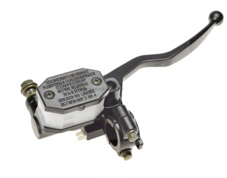 Brzdy - Brzdová pumpa pravá přední M10 x 1,25mm se závitem pro zrcátko M10