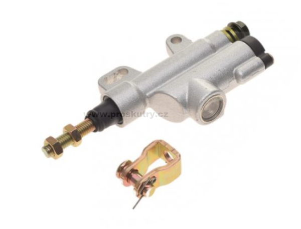 Brzdy - Univerzální zadní brzdová pumpa pro motocykly, ATV, Pitbike, Minibike 50/80/110/125ccm rozteč uchycení 40-50mm