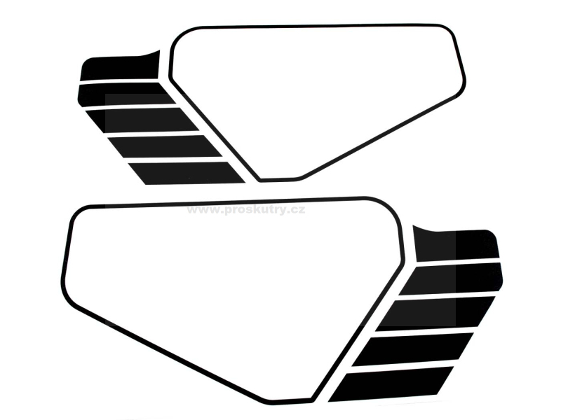 Příslušenství a nářadí - Sada samolepek MOGA 2 kusy šířka 330 mm výška 150 mm pro Hercules K 50 Ultra, Supra 4 GP