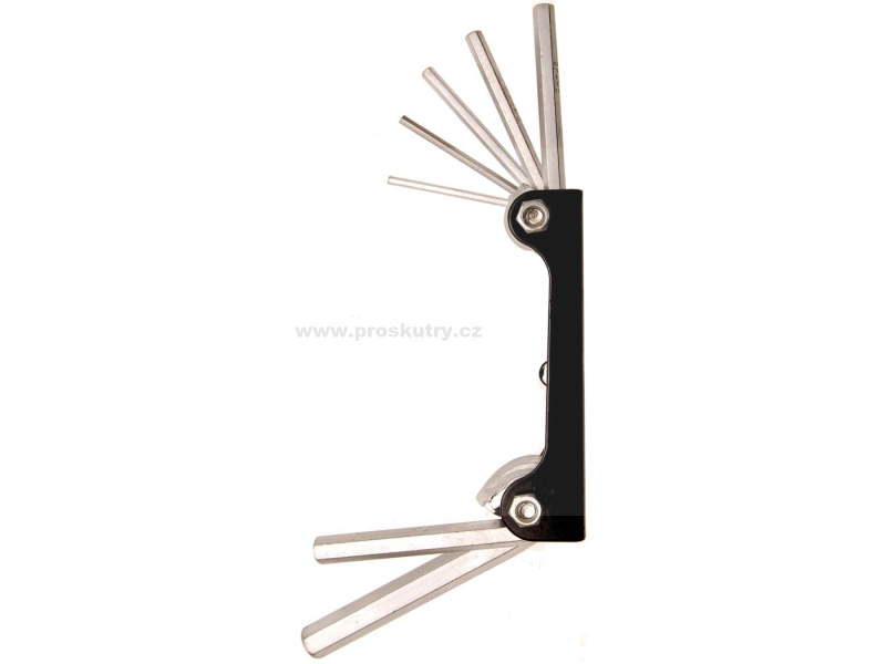 Příslušenství a nářadí - Skládací imbusový klíč 2,5-10 mm, 7dílný