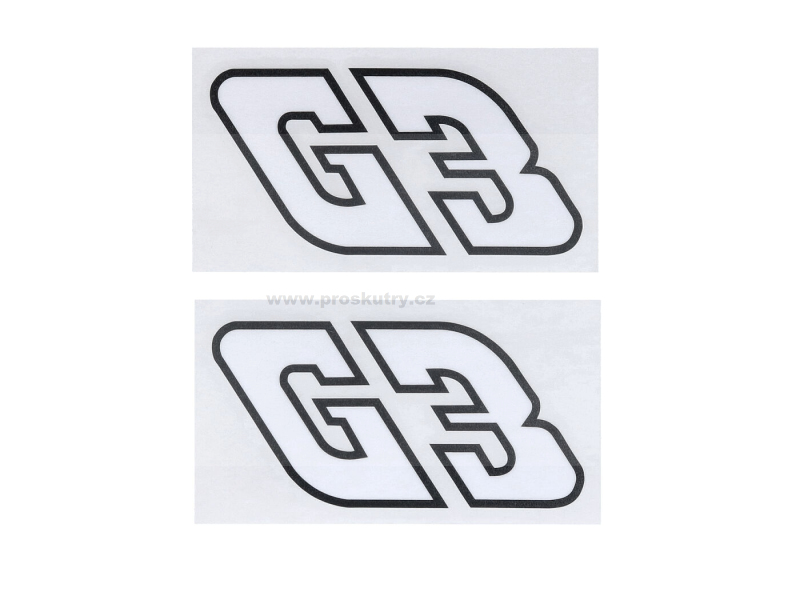 Příslušenství a nářadí - Sada samolepek MOGA široká cca 95 mm vysoká 56 mm pro moped Hercules Prima G3