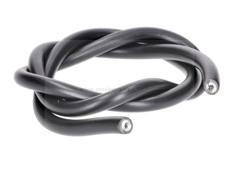 Elektro díly - Zapalovací kabel černý 50 cm 5 mm pro Zündapp Bergsteiger M 50, Mofa 25, Automatic Mofa, ZA, ZB, ZD 10, 20, TS, ZR CS, CX, Hai, GTS, C, KS Combinette,
