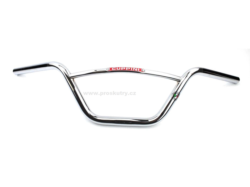 Zrcátka páčky řídítka - Řídítka Cuppini Chrome 680 mm x 150 mm pro Zündapp, Kreidler, Hercules, Puch