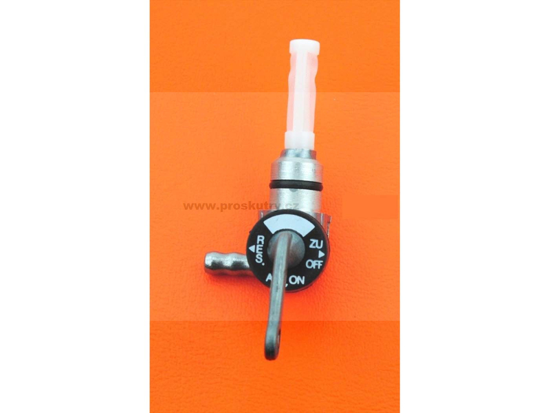 Motor - Benzínový kohout Karcoma kovový 13mm s rezervní pozicí pro Hercules, Sachs, Saxonette, Spartament, Zündapp, Kreidler, Puch, KTM, DKW, Rixe