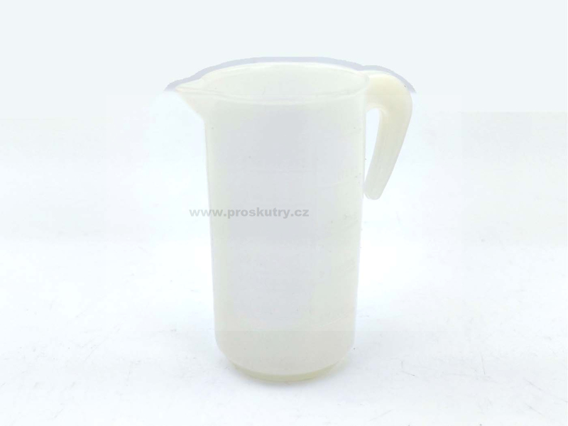 Oleje a chemie - Odměrka plastová 1 litr 2 3 4 5 85 mm 50 mm 100 ml pro moped Mokick