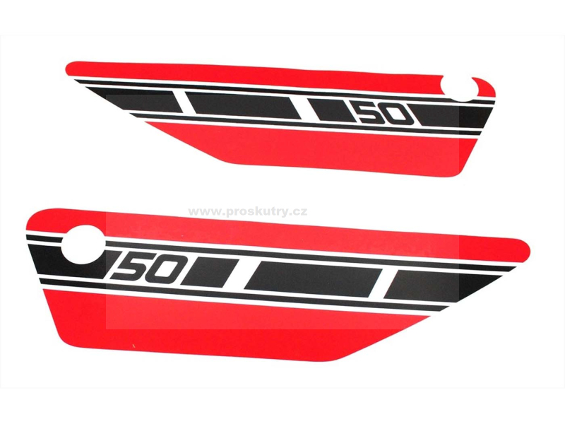 Příslušenství a nářadí - Samolepka na boční kryt 90mm 320mm pro Yamaha FS 1 Mokick, RD 50