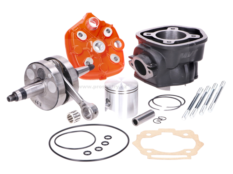 Motor - Sada válce Big Bore MVT Iron Max s klikovou hřídelí 44,8 mm KB=13 mm 90 ccm pro Piaggio/Derbi D50B0