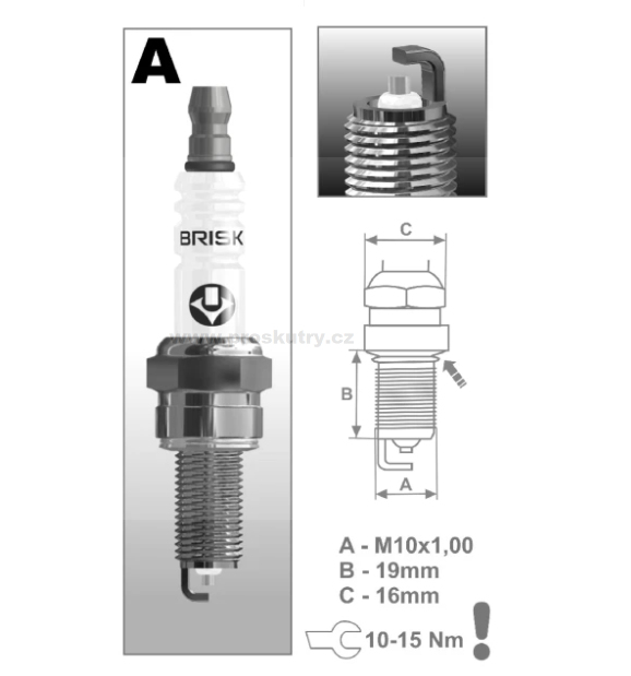 Elektro díly - Zapalovací svíčka BRISK AR14YS