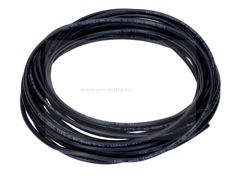 Motor - Olejová hadička 2,5x5mm 10m černá