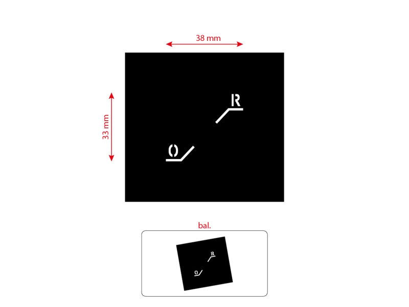 Podvozek tlumiče - Šablona k nástřiku Babetta 228, 207 - poloha palivového kohoutu