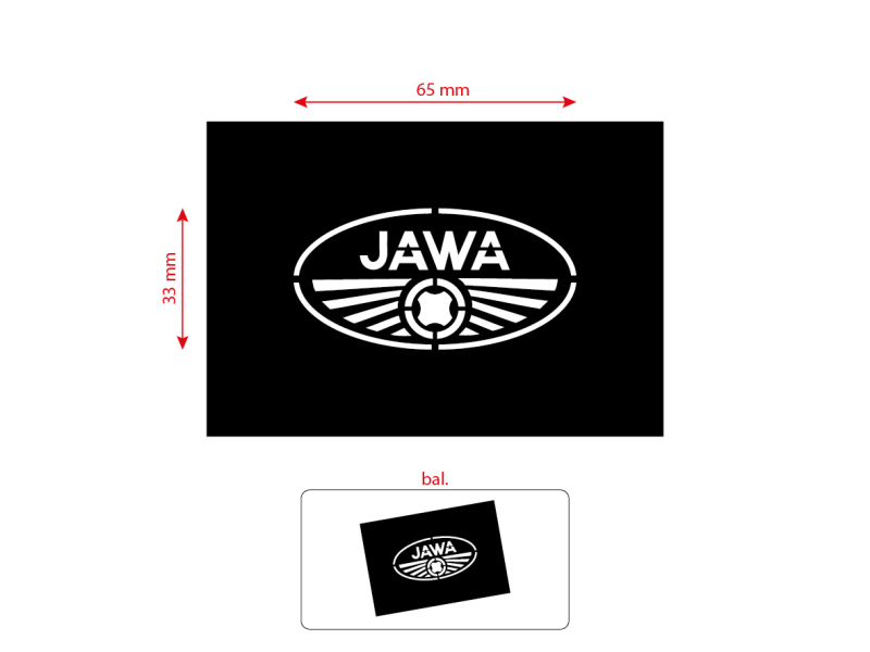 Podvozek tlumiče - Šablona k nástřiku nádrže JAWA Pionýr 550 2 kusy