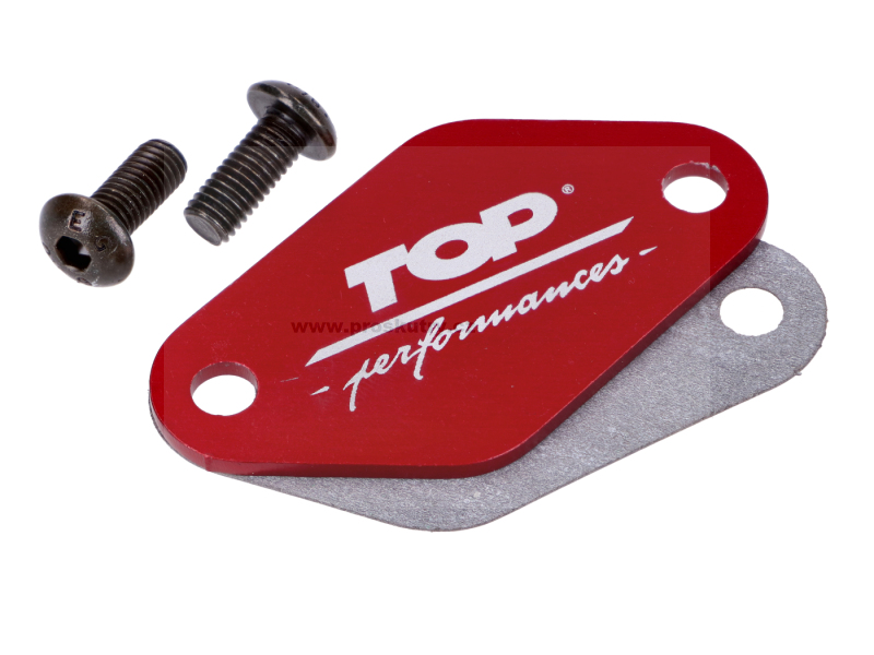 Motor - Kryt olejového čerpadla Top Performance červený pro Minarelli AM6, Derbi