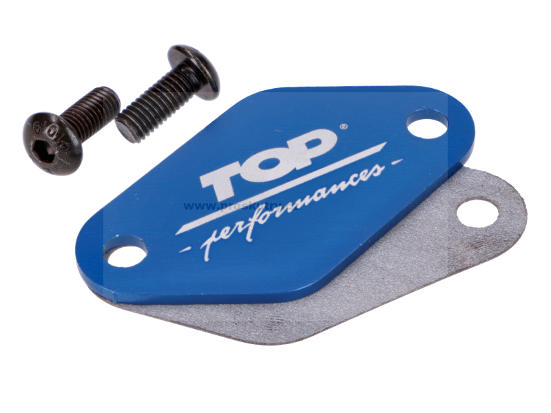 Motor - Kryt olejového čerpadla Top Performance modrý pro Minarelli AM6, Derbi