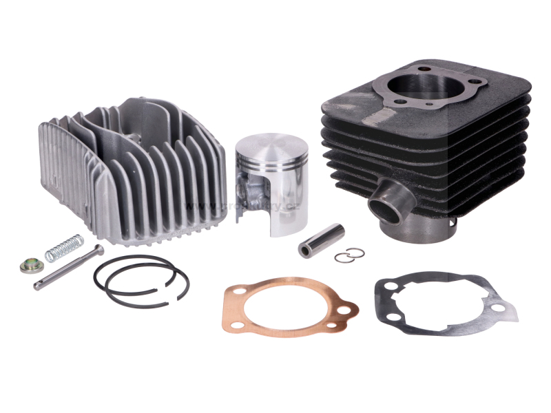 Motor - Válec a hlava Malossi 63cc, vrtání 43 mm, litinový šroub 10 mm pro Piaggio Bravo, Superbravo, Boss, Boxer, Ciao, Grillo, Si 50 2-taktní