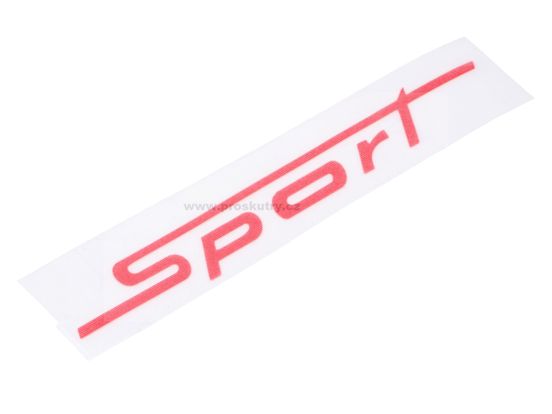 Podvozek tlumiče - Samolepka s nápisem Sport vhodná pro Zündapp KS 50 a Sport Combinette.