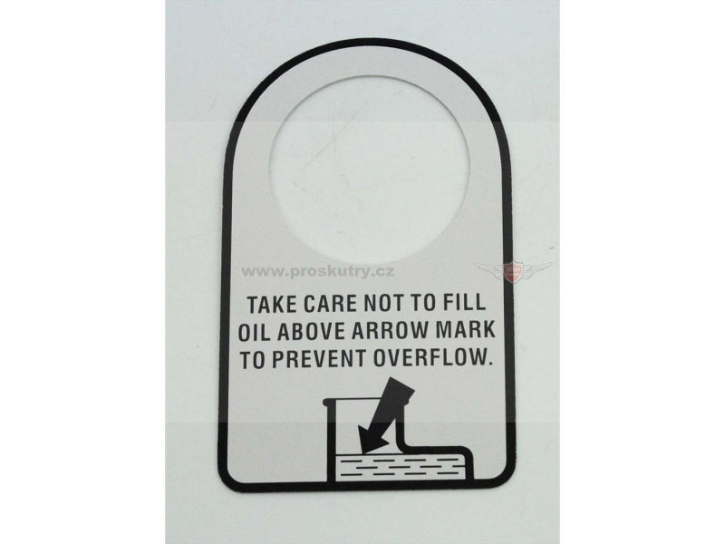 Podvozek tlumiče - Kartonová cedule 50 x 80 mm pro Honda MT 5, 50, 8, 80, MB 80