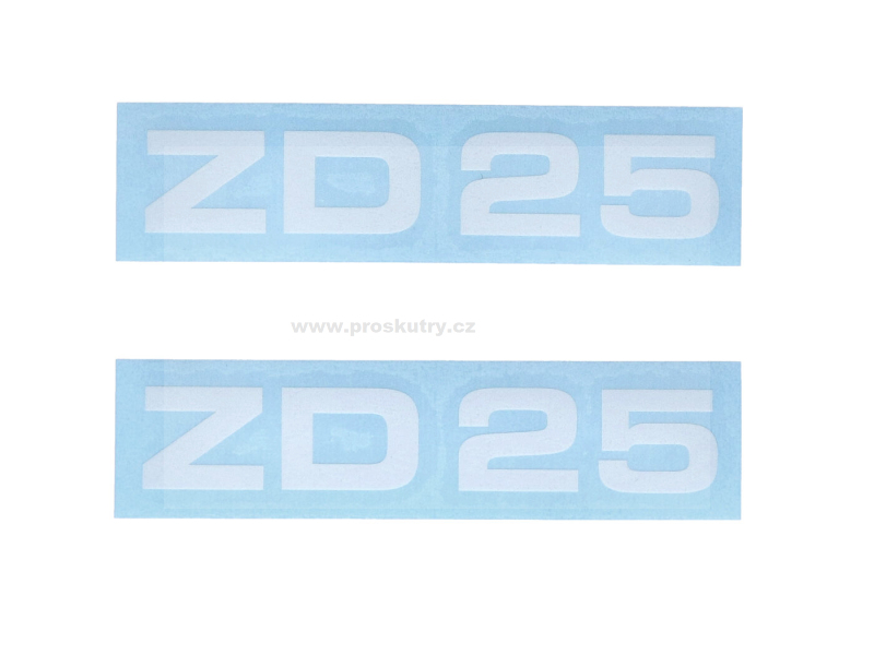 Podvozek tlumiče - Sada samolepek MOGA, 2 kusy, šířka cca 95 mm, výška 17 mm, pro moped Zündapp ZD 25