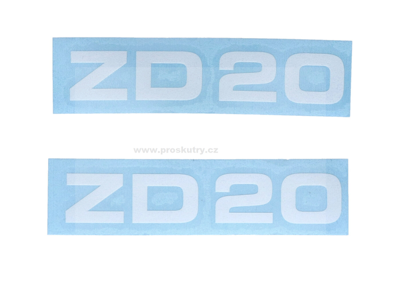 Podvozek tlumiče - Sada samolepek MOGA, 2 kusy, šířka 95 mm, výška 17 mm, pro moped Zündapp ZD 20