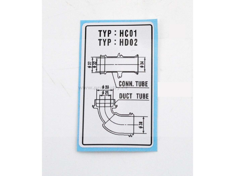 Podvozek tlumiče - Nálepka na sání, vhodná pro Honda MT 5, 50, 8, 80, MB 5, 50, 8, 80