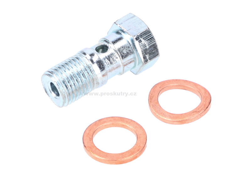 Brzdy - Dutý šroub brzd M10x20mm pro Zündapp KS 50, KS 80